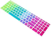 TINEASUR Silicone Keyboard Protective Skin Cover for 15-bf Gradient Design Keyboard Cover Skin Random Style