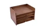 Vintage Solid Wood A4 Multi-layered File Organizer Box Rack