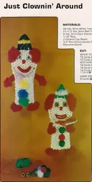 Retro Clown Wall Decoration Pattern #SH2 Macrame School House Vol. 2