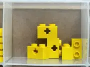 LEGO Parts - Yellow Technic, Brick 1 x 2 with Axle Hole - No 32064 - QTY 5