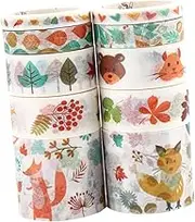 Unique Pattern Tape 20 Rolls of Washi Tape for Scrapbook Supplies Journal Stickers Set