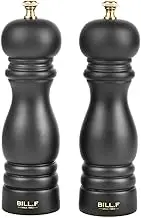 BILL.F Salt and Pepper Grinder Wooden Pepper Mill Grinder Salt Pepper Shakers Set of 2 with Adjustable Ceramic Rotor- 7 Inch
