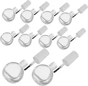 Outanaya 10pcs Empty Nail Polish Bottles with Brush Cap Transparent Glass Containers for DIY Nail Art Durable and Reusable for Travel and Storage