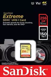 Sandisk 256GB FS extreme RX100 VII 4K UHD SD card for Sony RX100 VI VA IV RX10