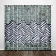 Exquisite Kids Blackout Curtains Metal Strip Wall Minimalist 110x102 Inch Bedroom Eyelet Thermal Insulated Room Darkening Printed Curtains for Nursery,Set of 2 Panels