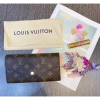 在飛比找蝦皮購物優惠-二手真品LOUIS VUITTON LV SARAH 錢包 