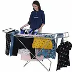 Stainless Steel Foldable Cloth Dryer Stand Double Rack Cloth Stands for Drying C