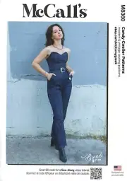 McCall's M8360 Sweetheart Neckline Jumpsuit w Detachable Belt Sz 16-24 UNCUT