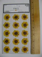 Hobby Lobby SUNFLOWER STICKERS 2 Sheets 30 Pieces NIP