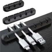 3x Cable Clips Organizer Cord Management USB Charge Cable Holder Desk Cable