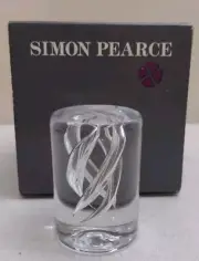 Simone Pearce Stratton Hand-Blown Art PaperWeight Glass 4" × 2"...New In Box
