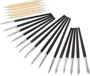 20 Pcs Silicone Sculpting Tools Clay Sculpting Tools Clay Shaping Tools Modeling Dotting Tools Silicone Brush Pottery Nail Art Tools Craft for DIY Handicraft