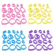 18 Pieces Clay Cutters for Clay Jewelry Making DIY Frame Clay Earrings Cutters