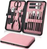 BYVCUI manicure set japanese manicure set nail care kit nail kit mens grooming kit nail clippers Personal Care Nail Clipper Kit Manicure Professional Manicure Pedicure Set (pink)