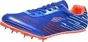 [SDEQA] Mens Track & Field Shoes Mesh Spikes Running Sneakers Breathable for Jumping Sprint Athletic Footwear
