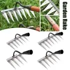 Weeding Hoe Rake Steel Harrow Grasping Raking Loosening Farm Tool, Garden
