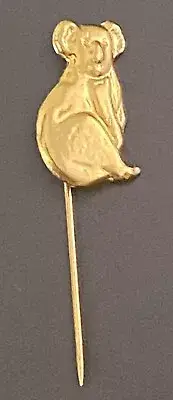 Australian Koala Gold Coloured Metal Stick Pin