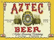 Aztec Beer Label 18" x 24" Metal Sign
