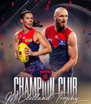 MELBOURNE DEMONS AFL FOOTBALL CHAMPION TEAM PLAYER POSTER,BARGAIN,1