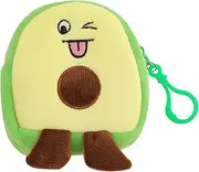 [jamgeery] Avocado Plush Coin Purse - Fruit Small Wallet Plush Coin Pouch Change Holder | Fashionable Plush Avocado Bag Pendant Multifunctional for Cards, Headset, Key Storage