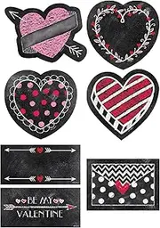 Creative Teaching Press Incentives, Wall Décor Chalk Hearts Cut Outs, 6", CT 6076