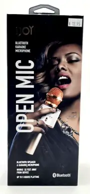 iJoy OPEN MIC Bluetooth Speaker & Karaoke Microphone Up To 5 Hr Playtime