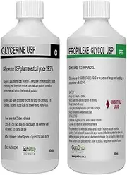 Propylene Glycol USP & Glycerine Refined USP Pharmaceutical Grade 500ml SET