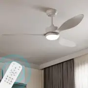 White Ceiling Fans with Lights and Remote, 52 inch Modern Ceiling Fan with Li...