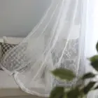 Sheer Curtain Airy Filtering Drapes Floral Tulle Home Decoration Fabric Drapes