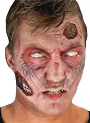 3D ZOMBIE WALKING DEAD APPLIANCE COMPLETE COSTUME MAKEUP KIT CSFX3D01