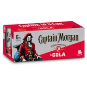 [Captain Morgan] Captain Morgan Spiced Rum & Cola Can 375mL (10 pack)