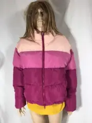 Women's NWT Rebecca Minkoff Rosie Color-Blocked Puffer Multi Jacket Size L