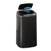 simplehuman 40 Liter Rectangular Kitchen Step Rubbish Bin Black Plastic