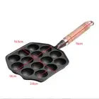 Cast Iron Uncoated Octopus Meatball Pot 14 Holes Meatball Pot Roasted Quail Egg