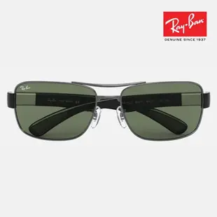 原廠正品【Ray-Ban雷朋】RB3522 方形雙槓複合框太陽眼鏡