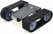 Premium Robot Tracked Car Chassis Starter Kits with 2pcs DC Motor, Caterpillar Moving Robotic Tank Platform with 2pcs Tracks for Arduino Raspberry Pie Microbit Python DIY Steam Remote Control RC Toy