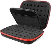 Abaodam Dice Storage Bag Compact Dice Holder Case Pockets Toy Organizer for Gaming 2 Compartment