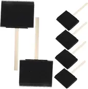 Boys and Girls Sponge Paint Brushes Wooden Handle Soft Sponge Head Stencil Brushes Long Handle for Art and Craft Activities