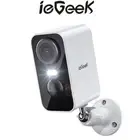 Iegeek 2K Security Camera 5200mAh Battery Rechargeable Night Vision Wireless PIR