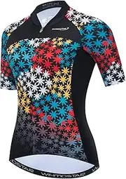 [Hotlion] Women Cycling Jersey Breatable Mountain Bike Top Apparel Clothing Quick Dry Shirt Short Sleeve