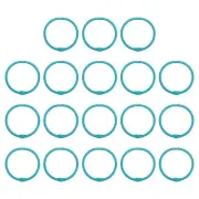 1.8Inch Metal Binder Rings 18Pcs 3mm Flash Card Book Binding Rings Light Blue