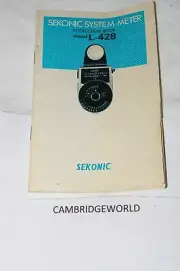 SEKONIC L-428 LIGHT EXPOSURE METER INSTRUCTION MANUAL GUIDE BOOK ORIGINAL GENUIN