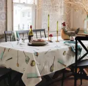 John Derian x Target Cutlery Toss Tablecloth Cotton Linen 60” x 84” New 2024