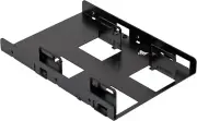 Dual SSD Mounting Bracket 3.5" Internal Drive Bay to 2.5" - Black