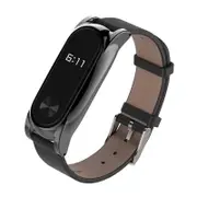Mijobs Leather Bracelet Replacement for Xiaomi MiBand 2 Wrist Strap Smartband Non-original 28 RED