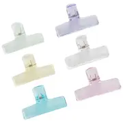 Assorted Colors Large Binder Clips 6Pcs for Organizing Paper Documents