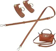 [Sakerr] Bag Strap Shoulder Strap for Bags Shoulder Strap Bag Adjustable Leather Replacement Strap Brown Bag Shoulder Strap Shoulder Bag for Longchamp Handbag Shoulder Bag