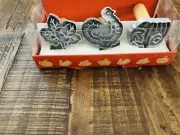 Williams Sonoma Heirloom Autumn Pie Crust Cutters Turkey Pumpkin Leaf New