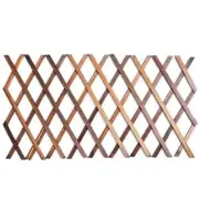 Expanding Wooden Garden Wood Pull Mesh Wall Fence Grille Garden Su S2U7