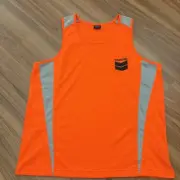 Chevron Quarantine Inspect Detect Protect Hi-Vis Singlet Brand New Size: L